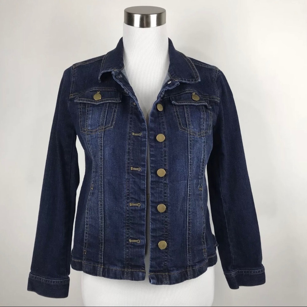J Jill Denim Jean Jacket Sz XS Petite